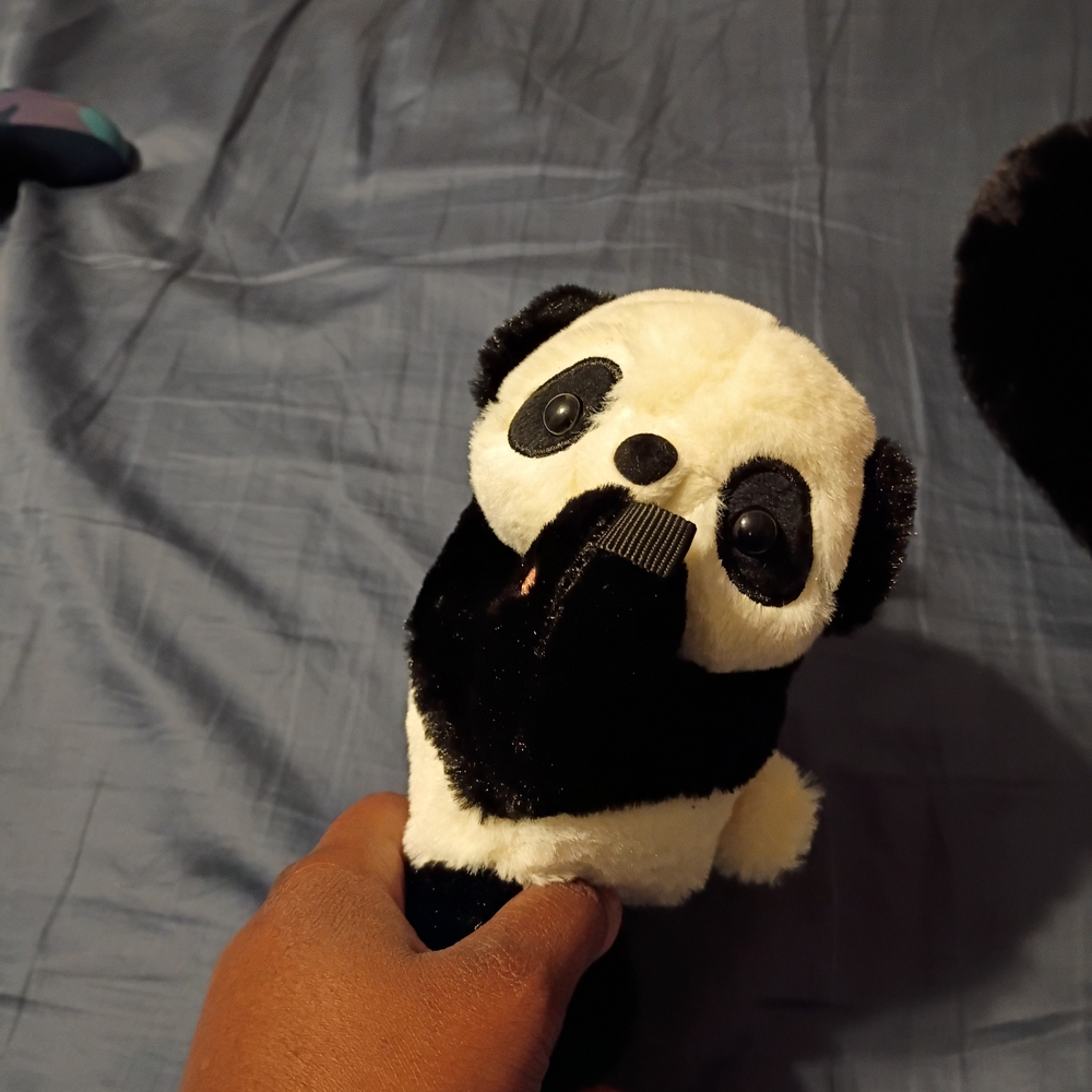 Cute Black and White Panda Plush Crossbody Purse For Little Girls